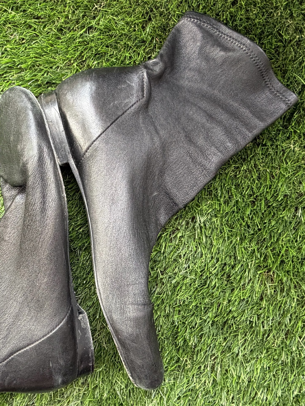 Rick Owens Black Nappa Leather Sock Boots